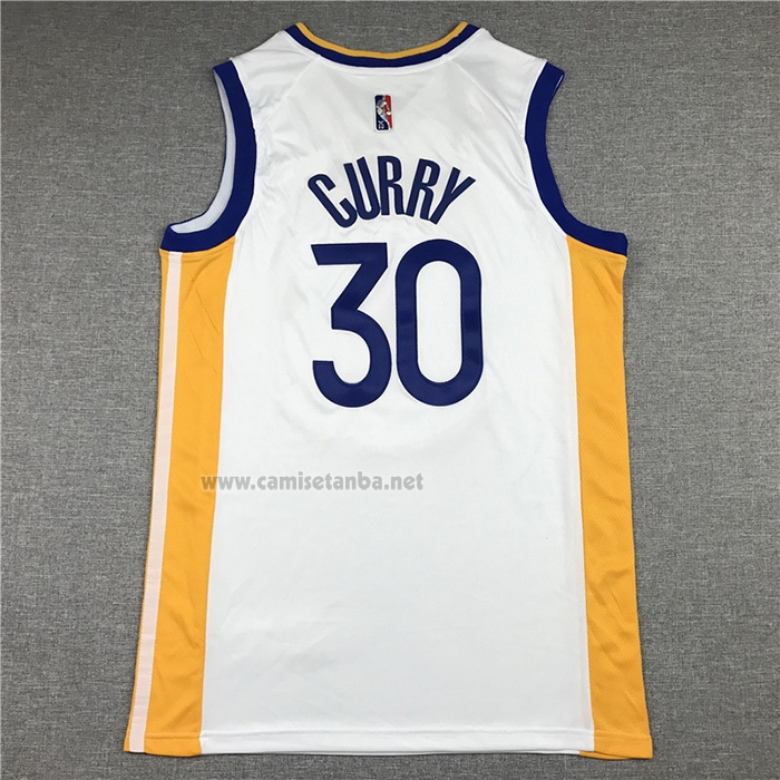 Camiseta Golden State Warriors Stephen Curry #30 Association 2021-22 Blanco